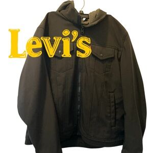 Levi's Men's Black Hooded Jacket